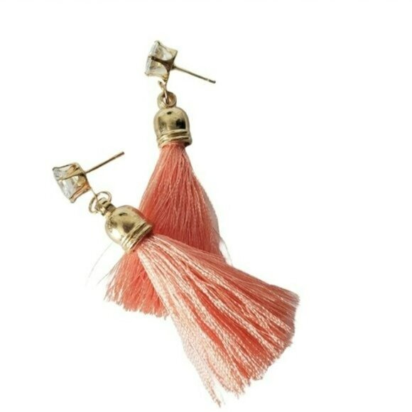 Fashion Jewelry Faux Diamond Tassel Earrings Sz OS - Picture 5 of 5
